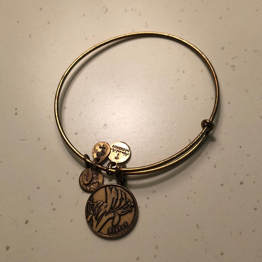 Alex and ani “sister” gold bracelet